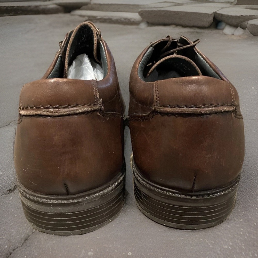 2 pair - Mens 10.5 JOHNSTON & MURPHY Black & Brown Oxford Derby Lace Up Shoes - Picture 12 of 16